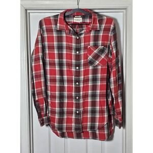 RALPH LAUREN DENIM SUPPLY RL BOYFRIEND FIT PLAID FLANNEL SHIRT WOMENS XL